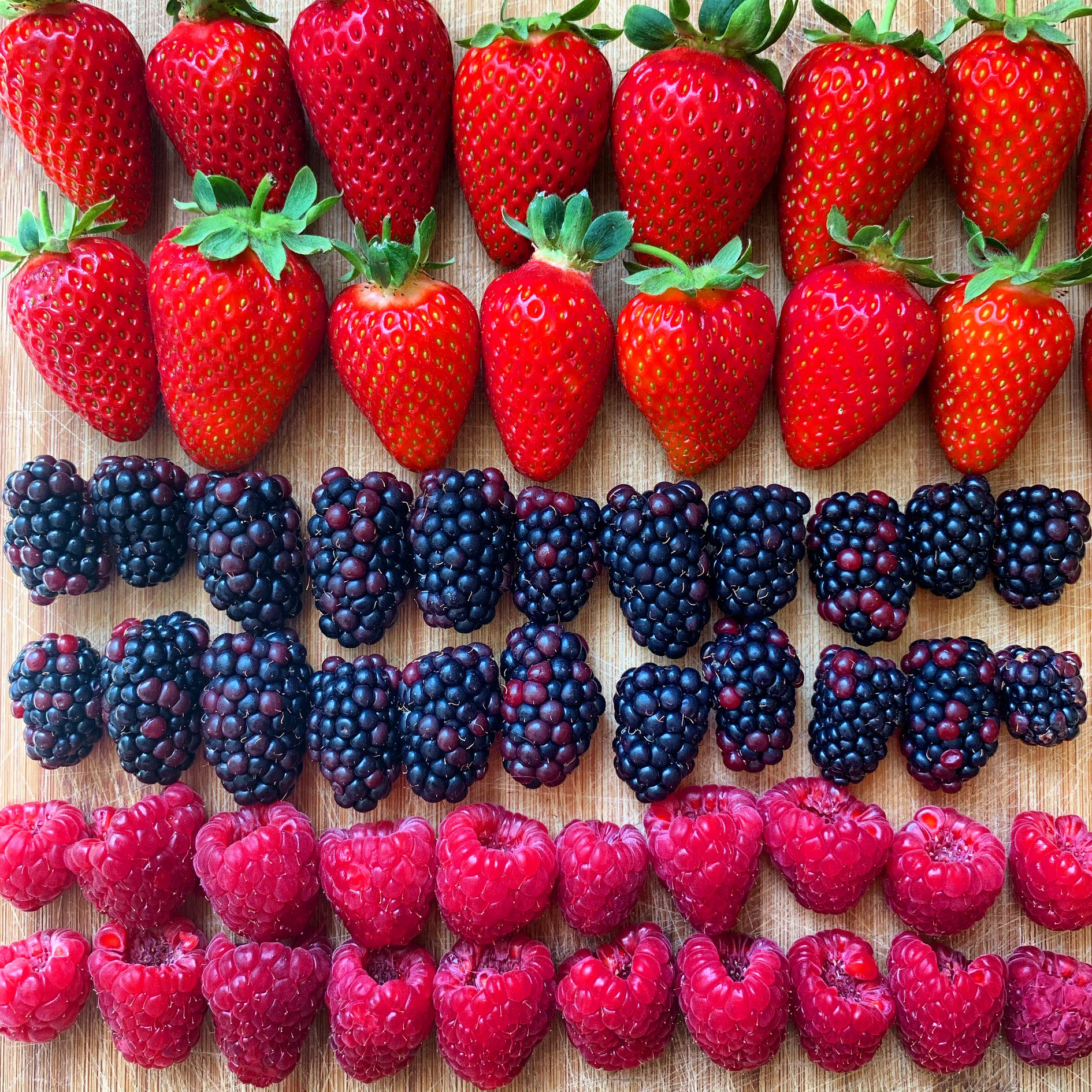 Strawberries, blackberries and raspberries from Watts Farm in Kent
