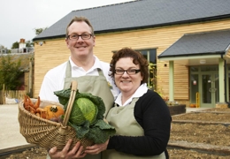 Gary Mercer and Sarah Clout outside Holwood Farm Shop, Keston | Local Food Kent