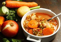Vegetable soup with beans from London