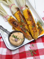 Baked sweetcorn flavoured with herbs and spices