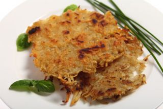 Crisp Fried Potato Rosti Served with Applesauce Stock Photo - Image of  grated, angle: 86540152
