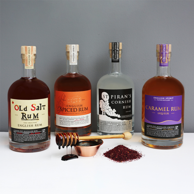 The English Spirit rum collection together
