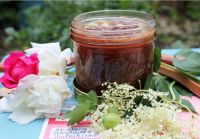Gooseberry, rhubarb and elderflower jam